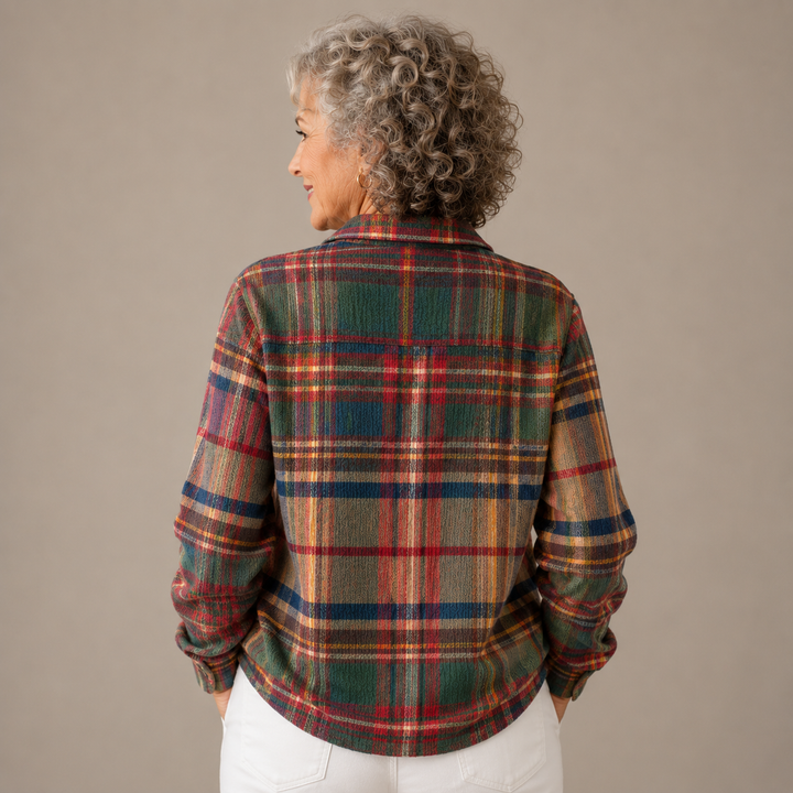 Gloria | Multicolor Plaid Button Cardigan