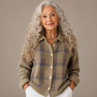 Pamela™ | Soft Brushed Plaid Cardigan