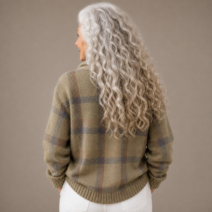 Pamela™ | Soft Brushed Plaid Cardigan