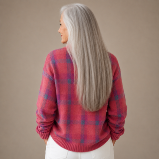 Ashley™ | Classic Collared Plaid Cardigan