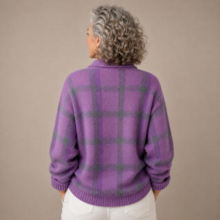 Rebecca™ | Relaxed Fit Checked Cardigan