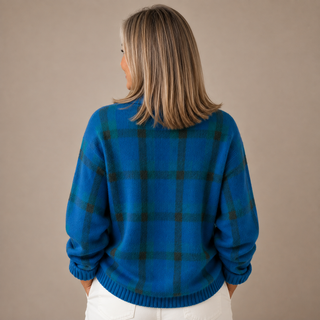 Kelsey™ | Brushed Knit Plaid Cardigan