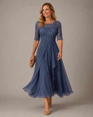 Genevieve™ | Midnight Lace Elegance Dress