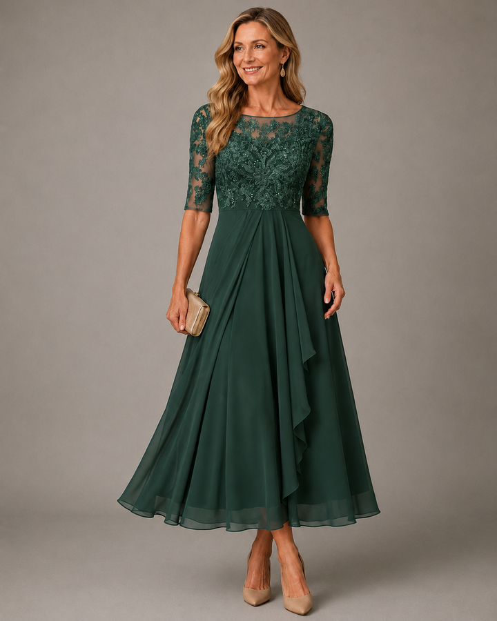 Genevieve™ | Midnight Lace Elegance Dress