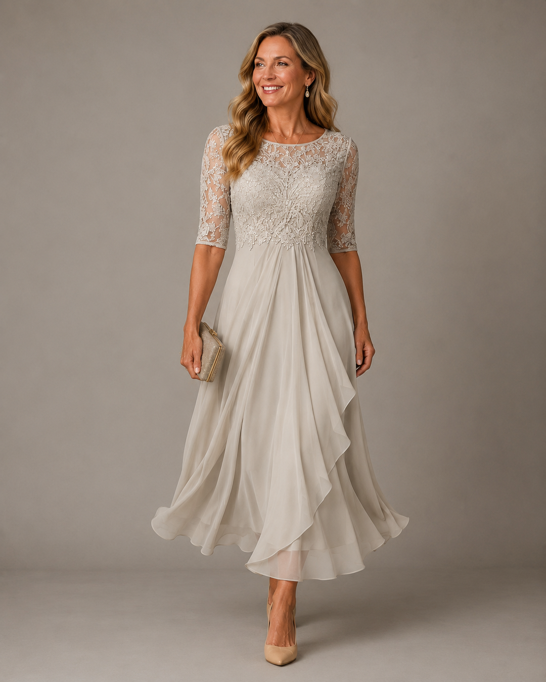 Genevieve™ | Midnight Lace Elegance Dress