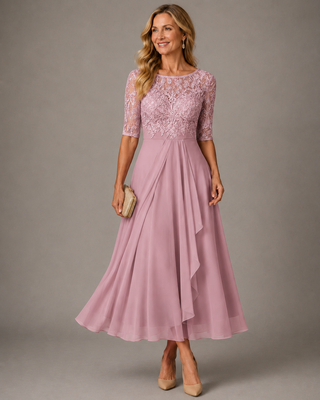 Genevieve™ | Midnight Lace Elegance Dress