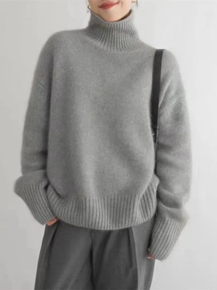 Margot™ | Oatmeal Luxe Turtleneck Sweater
