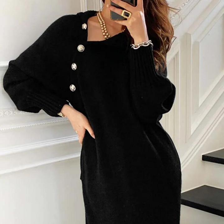 Delfina | Vestido Cuello Envolvente