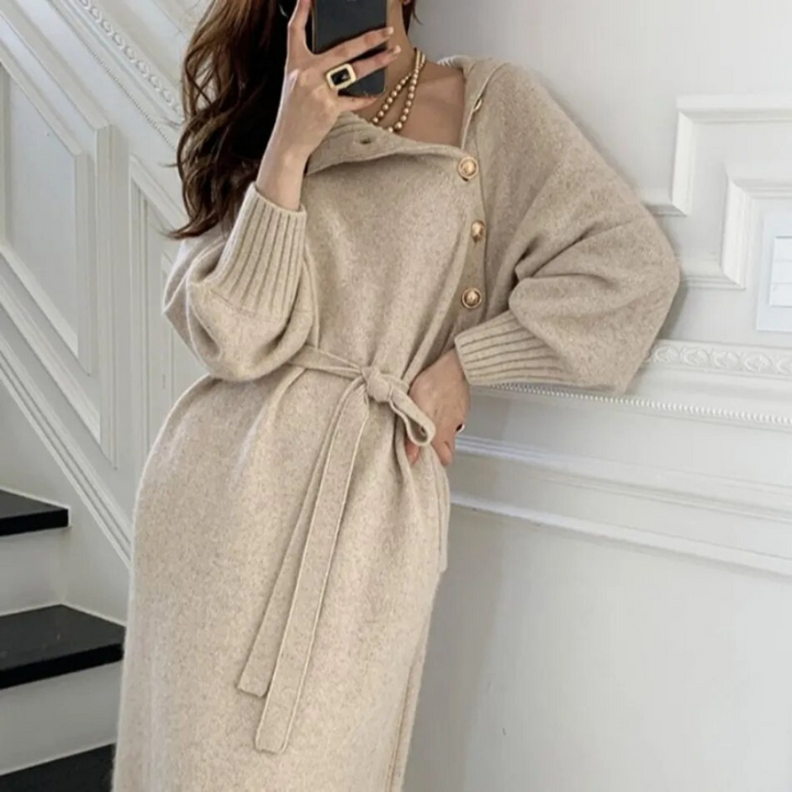 Delfina | Vestido Cuello Envolvente