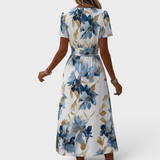 Clara™ | Blue Garden Wrap Dress