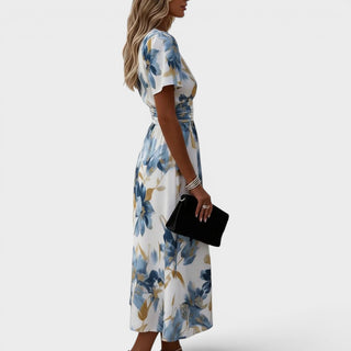 Clara™ | Blue Garden Wrap Dress