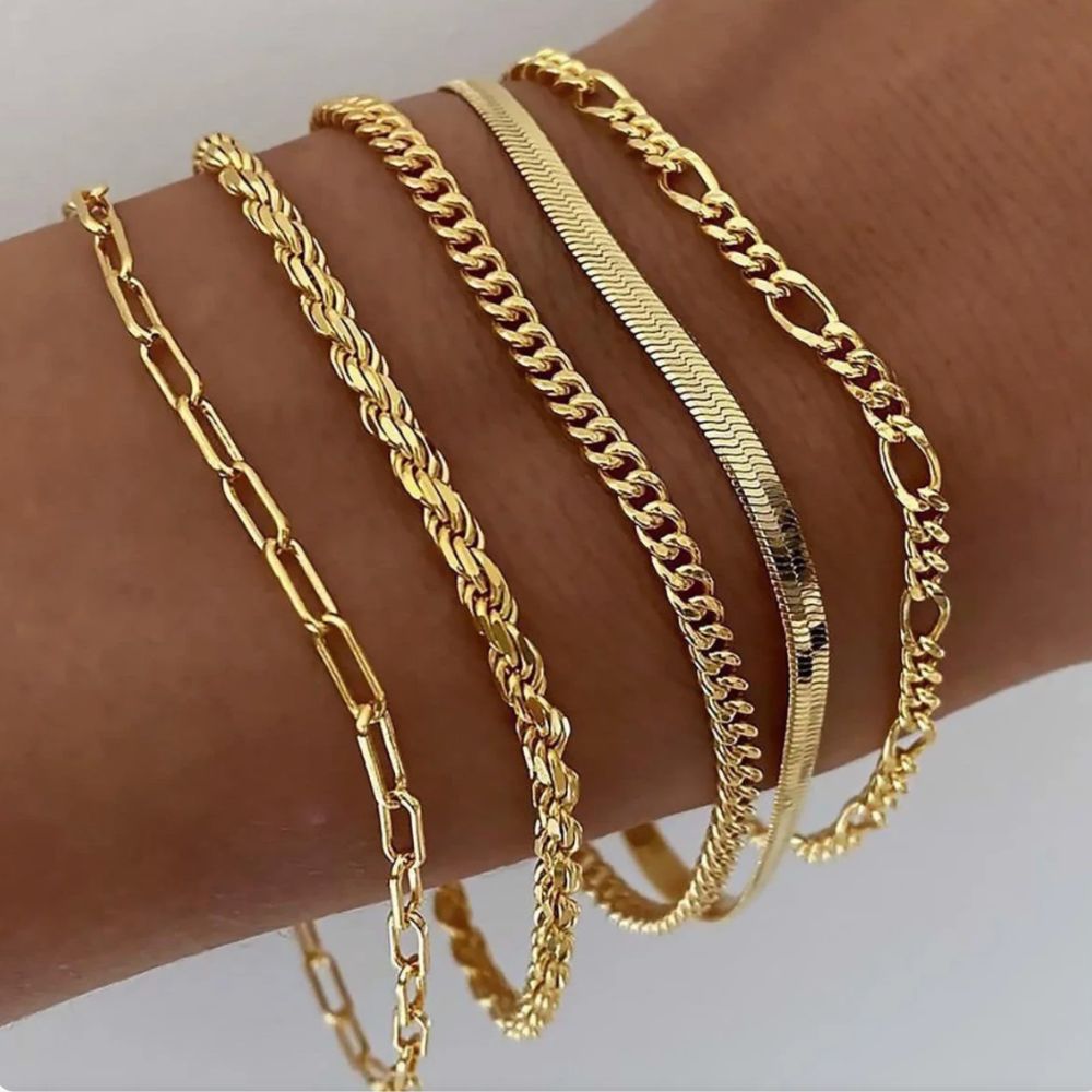 Teresa | Pulsera Capas Doradas