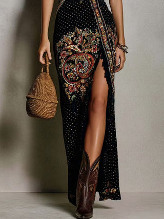 Isadora™ | Bohemian Paisley Maxi Dress