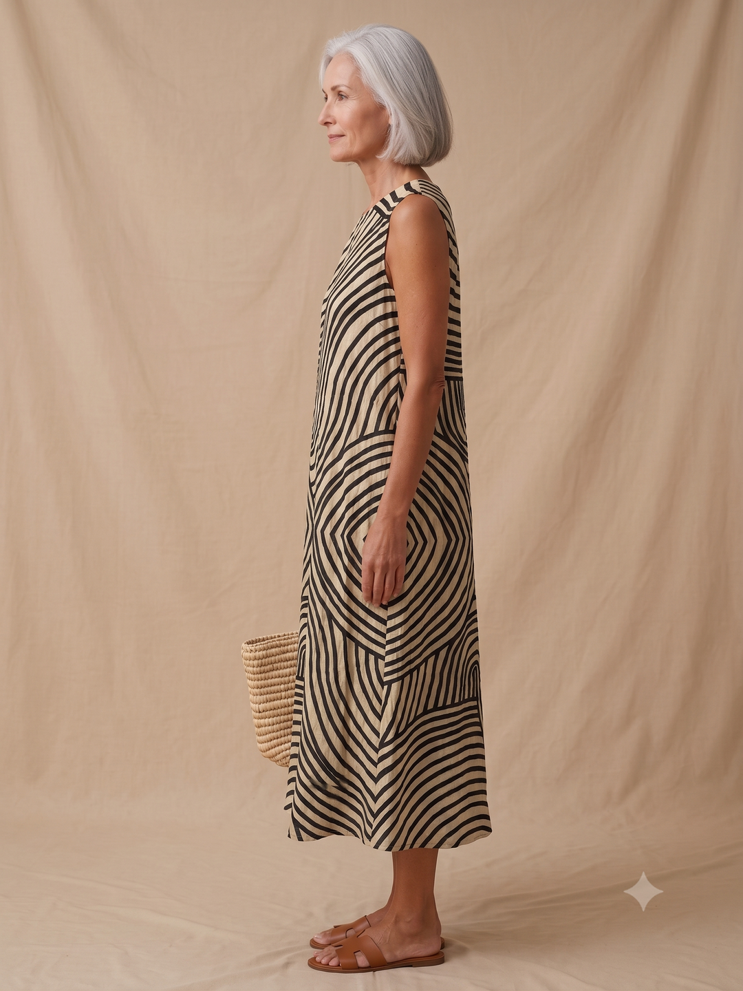 Briony™ | Modern Mosaic Midi Dress