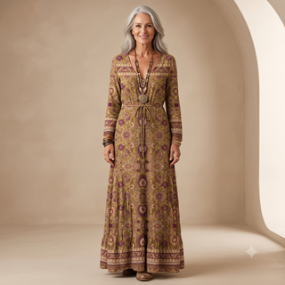 Arianwen™ | Bohemian Heritage Maxi Dress