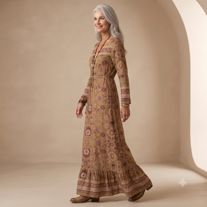 Arianwen™ | Bohemian Heritage Maxi Dress