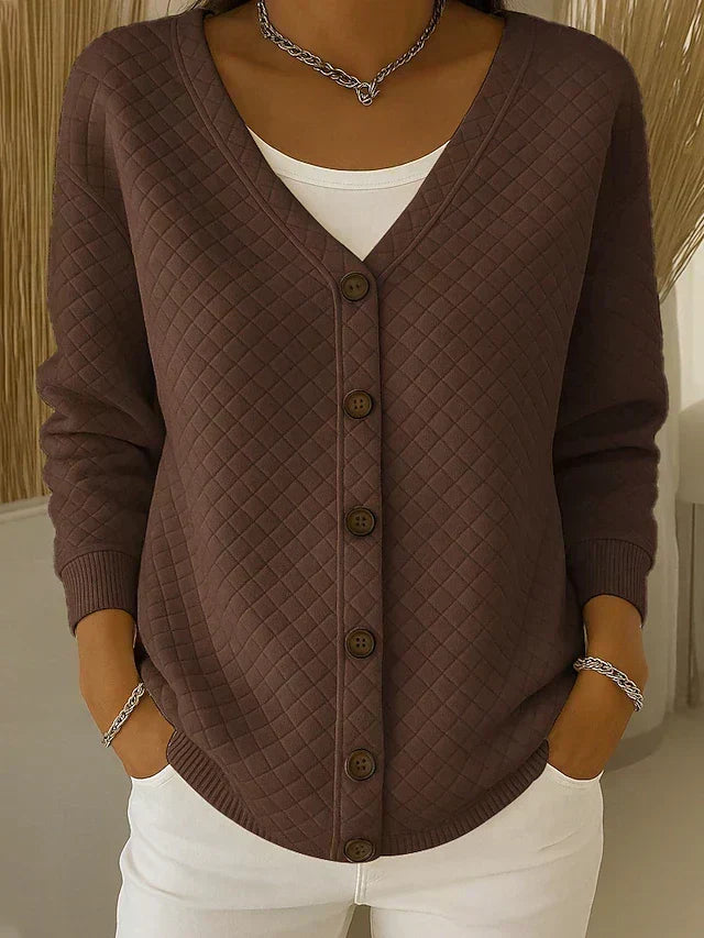 Lilibet™ | Blush Quilted Autumn Cardigan