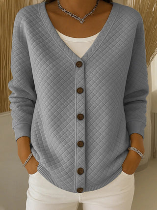 Lilibet™ | Blush Quilted Autumn Cardigan