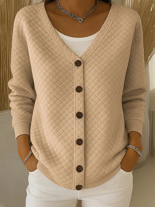 Lilibet™ | Blush Quilted Autumn Cardigan