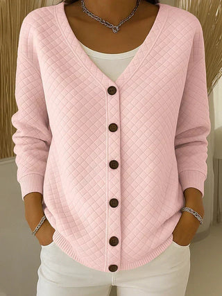 Lilibet™ | Blush Quilted Autumn Cardigan