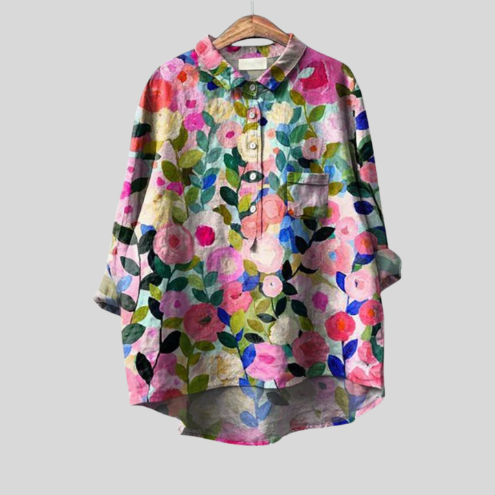 Benigna | Blusa Floral Sofisticada