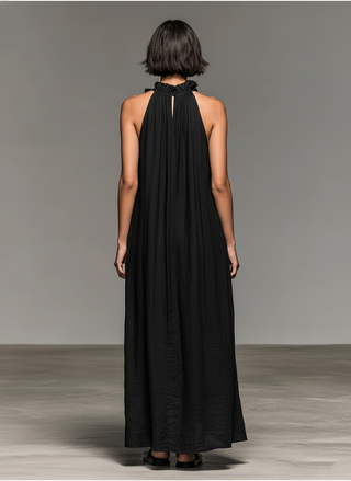 Valentina™ | Midnight Ruffle Maxi Dress