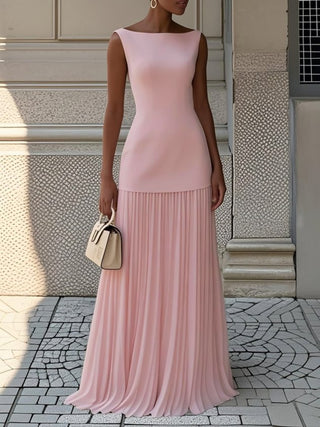 Vivienne™ | Ivory Pleated Elegance Dress