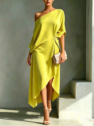 Eliana™ | Sunshine Draped Midi Dress