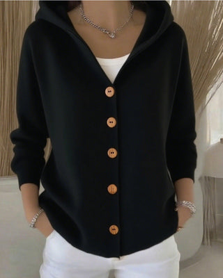 Penelope™ | Hooded Button Autumn Sweater
