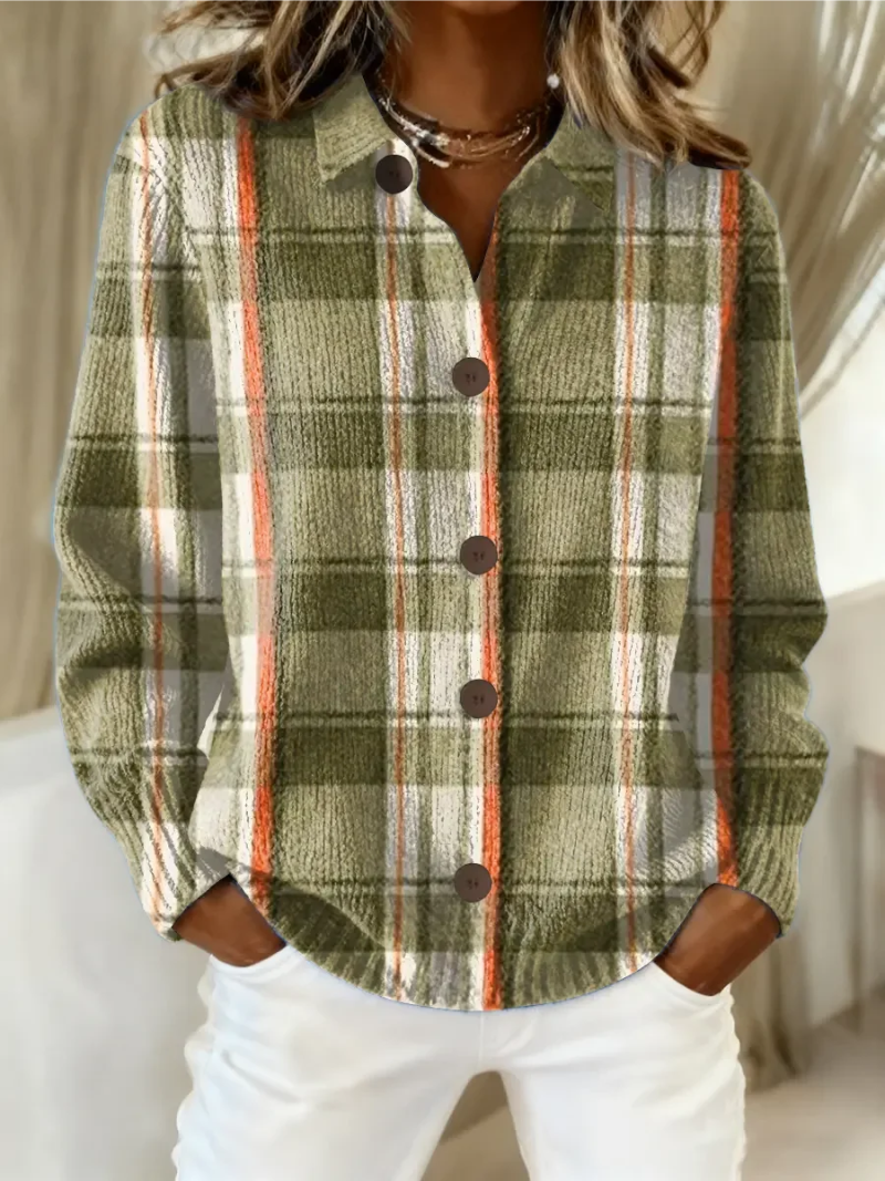 Kriztel™ | Rustic Plaid Button Cardigan