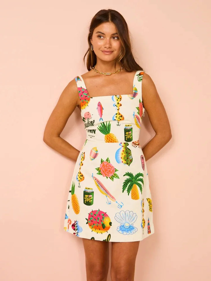 Estela | Vestido Flores Tropicales