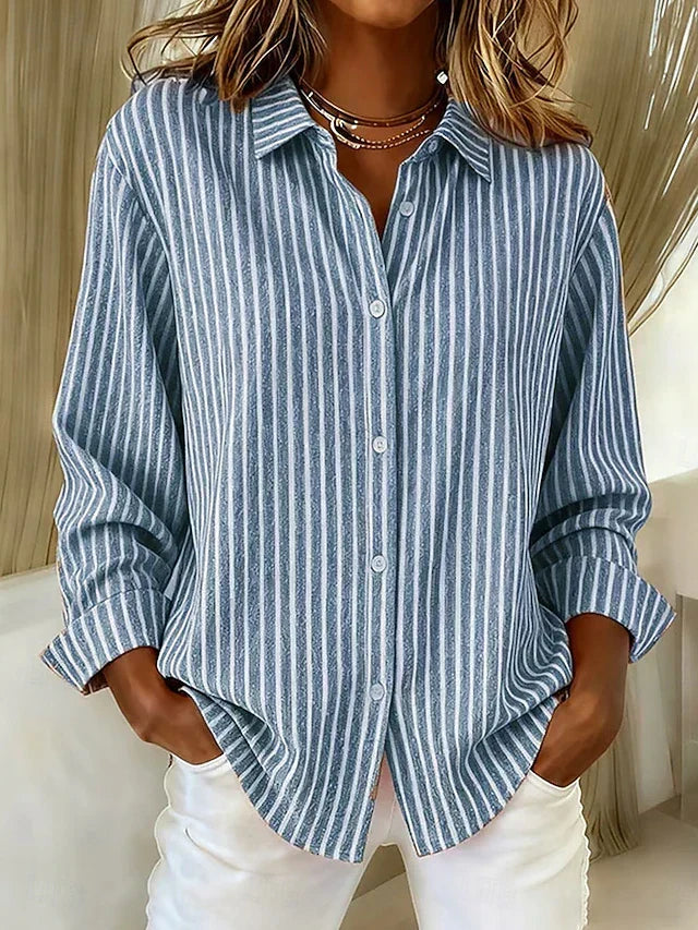 Imogen™ | Striped Autumn Blouse