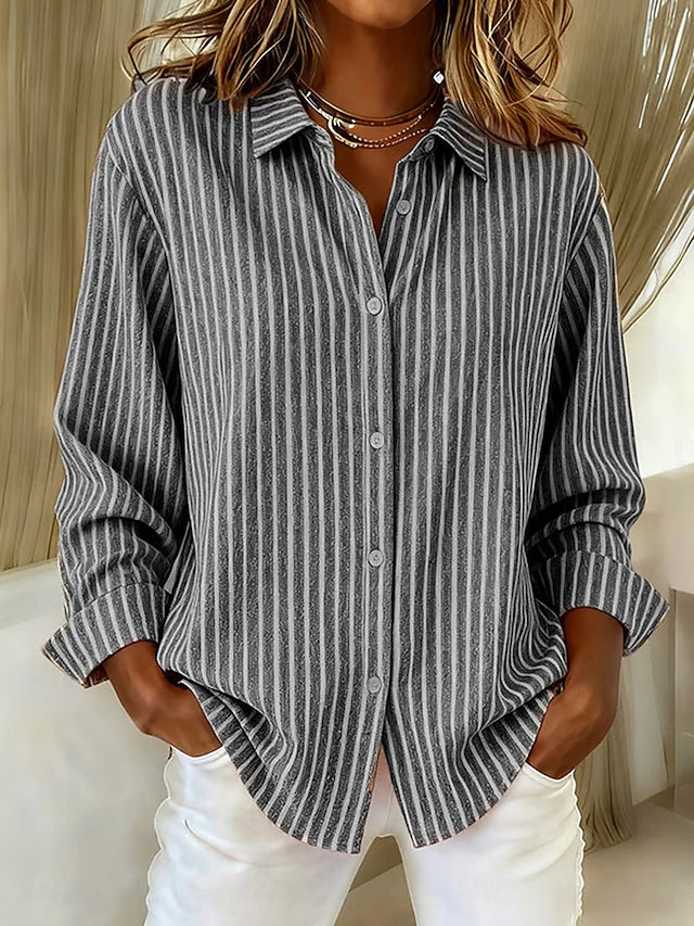 Imogen™ | Striped Autumn Blouse