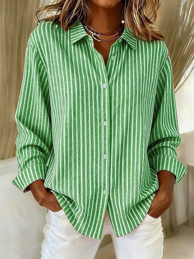 Imogen™ | Striped Autumn Blouse