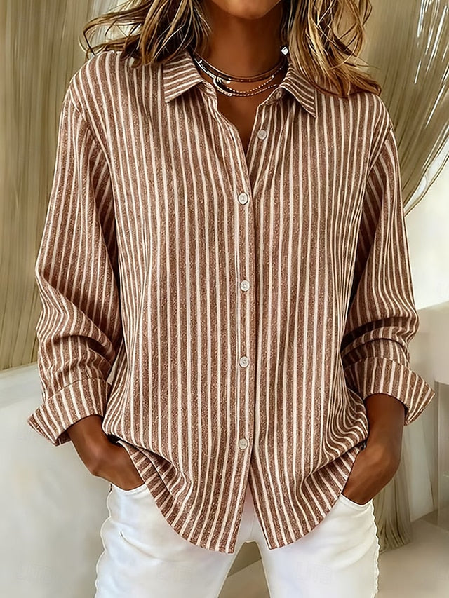 Imogen™ | Striped Autumn Blouse