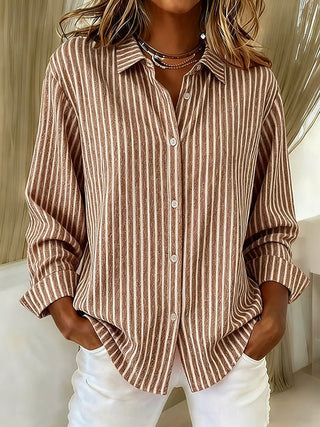 Imogen™ | Striped Autumn Blouse