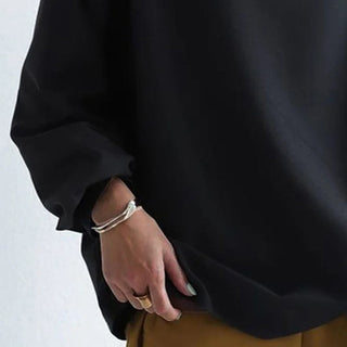 Imogen™ | Black Luxe Draped Sweater