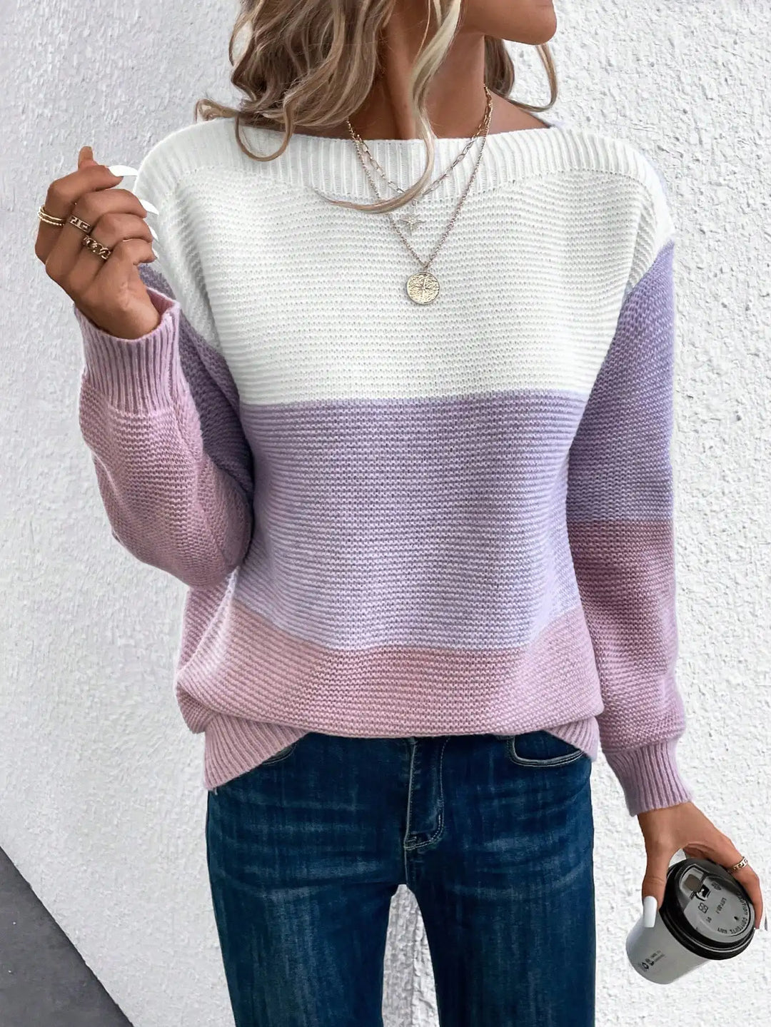 Sienna™ | Luxe Neutral Colour Block Sweater