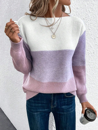 Sienna™ | Luxe Neutral Colour Block Sweater