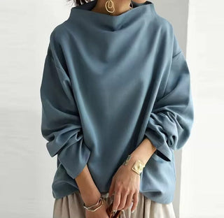 Imogen™ | Black Luxe Draped Sweater