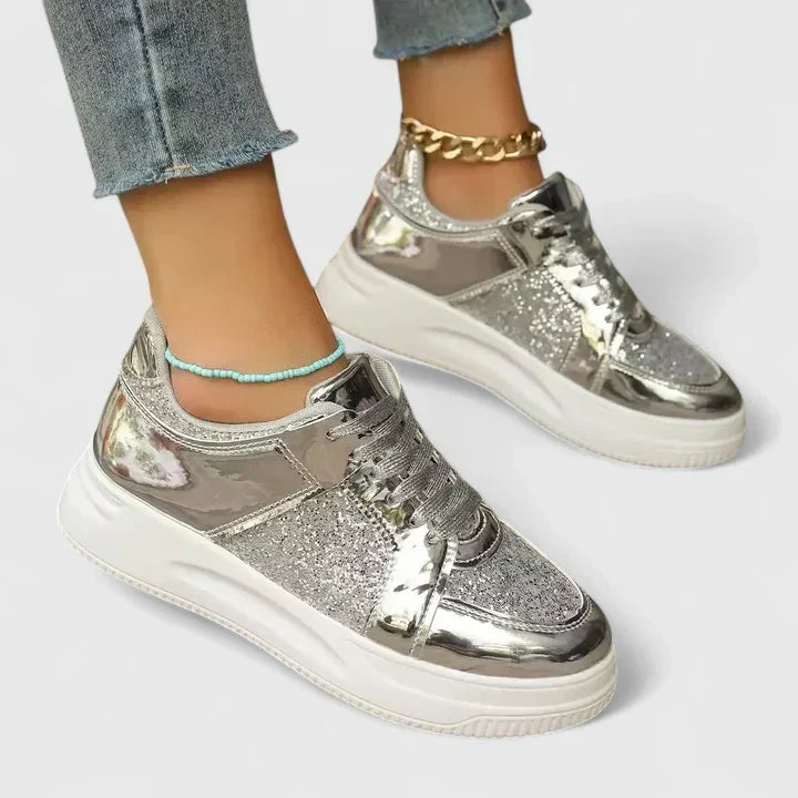 Marcella™ | Orthopedic Glitter Platform Sneakers