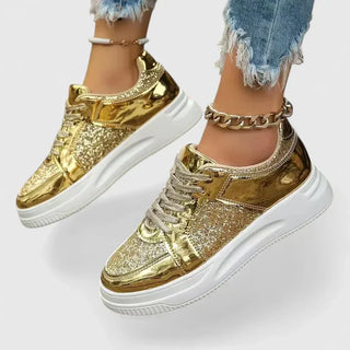 Marcella™ | Orthopedic Glitter Platform Sneakers