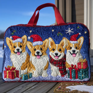 Snowy Pawprints Quilted Duffle Bag