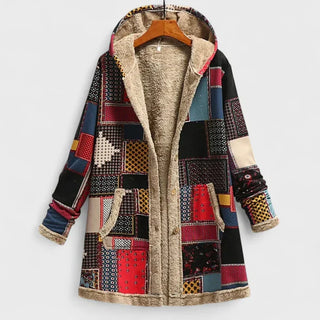 Elise™ | Botanical Sherpa-Lined Hooded Jacket