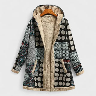 Elise™ | Botanical Sherpa-Lined Hooded Jacket