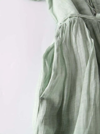 Sage™ | Ruffle Tie-Waist Midi Dress