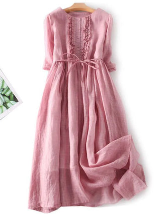 Sage™ | Ruffle Tie-Waist Midi Dress