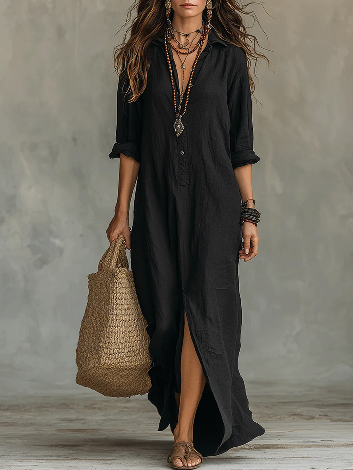 Seraphina™ | Midnight Bohemian Maxi Dress