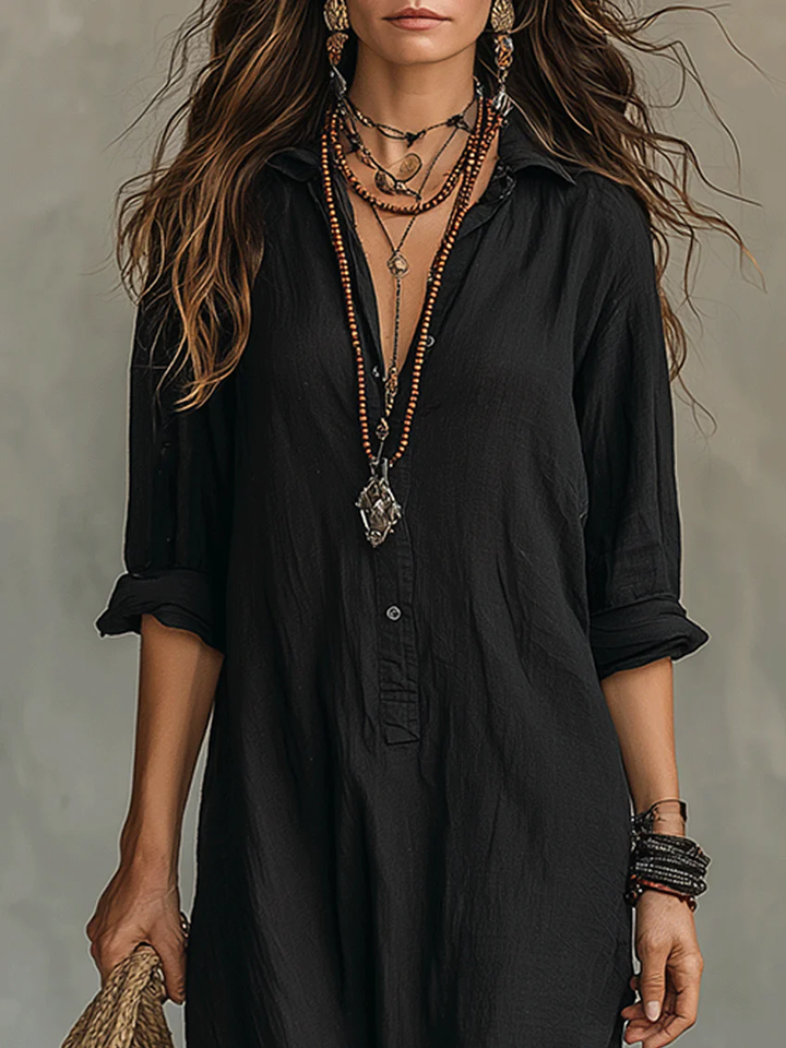Seraphina™ | Midnight Bohemian Maxi Dress