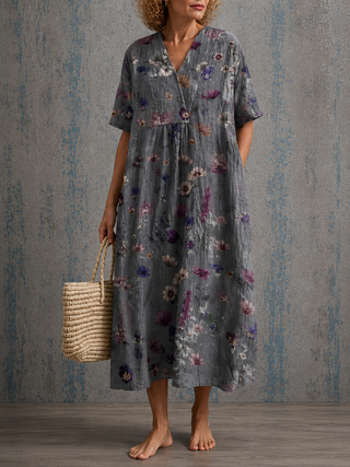Celeste™ | Midnight Bloom Midi Dress